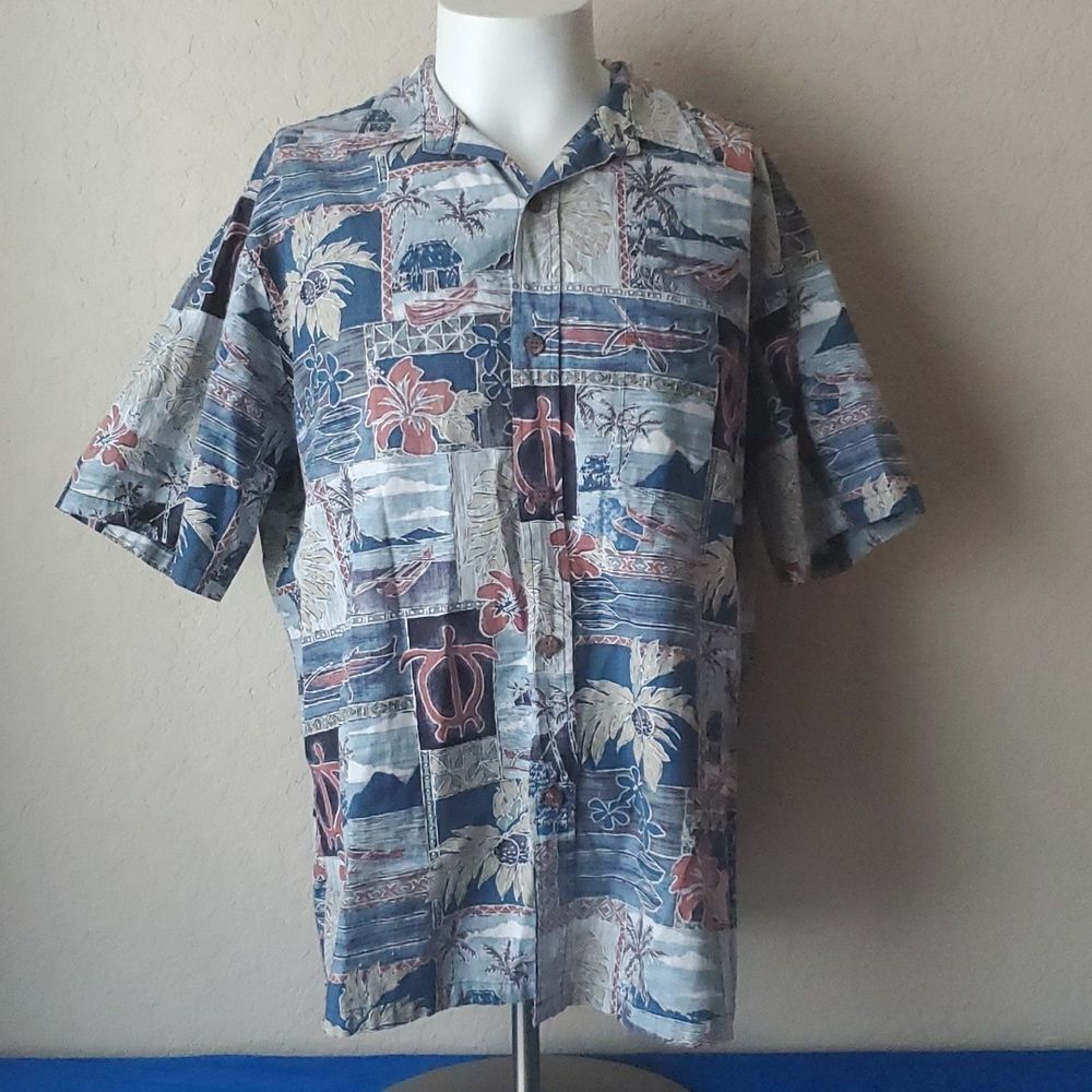 Men's Bishop St. Apparel Made in Hawaii Aloha Shirt - Size XL